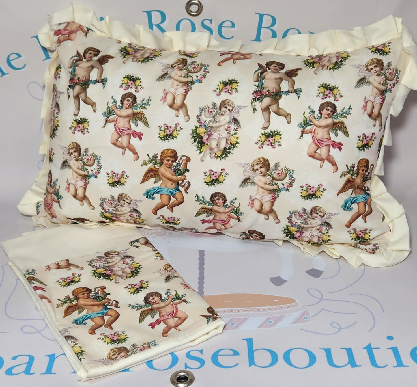 Cherubs 2 Cushions & Sheet Set MADE TO ORDER