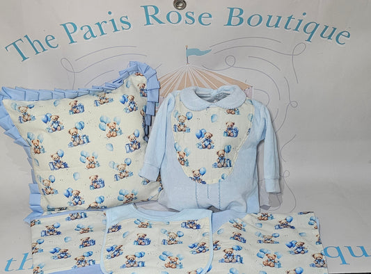 Baby blue Teddy Large full size set. MADE TO ORDER