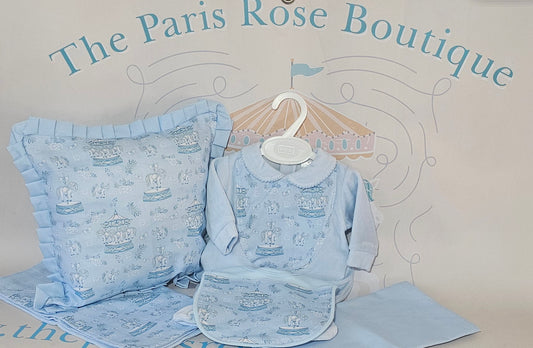 *MADE TO ORDER*  Blue & White Carousel theme set.