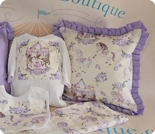 MADE TO ORDER Carousel Lilac & White Set